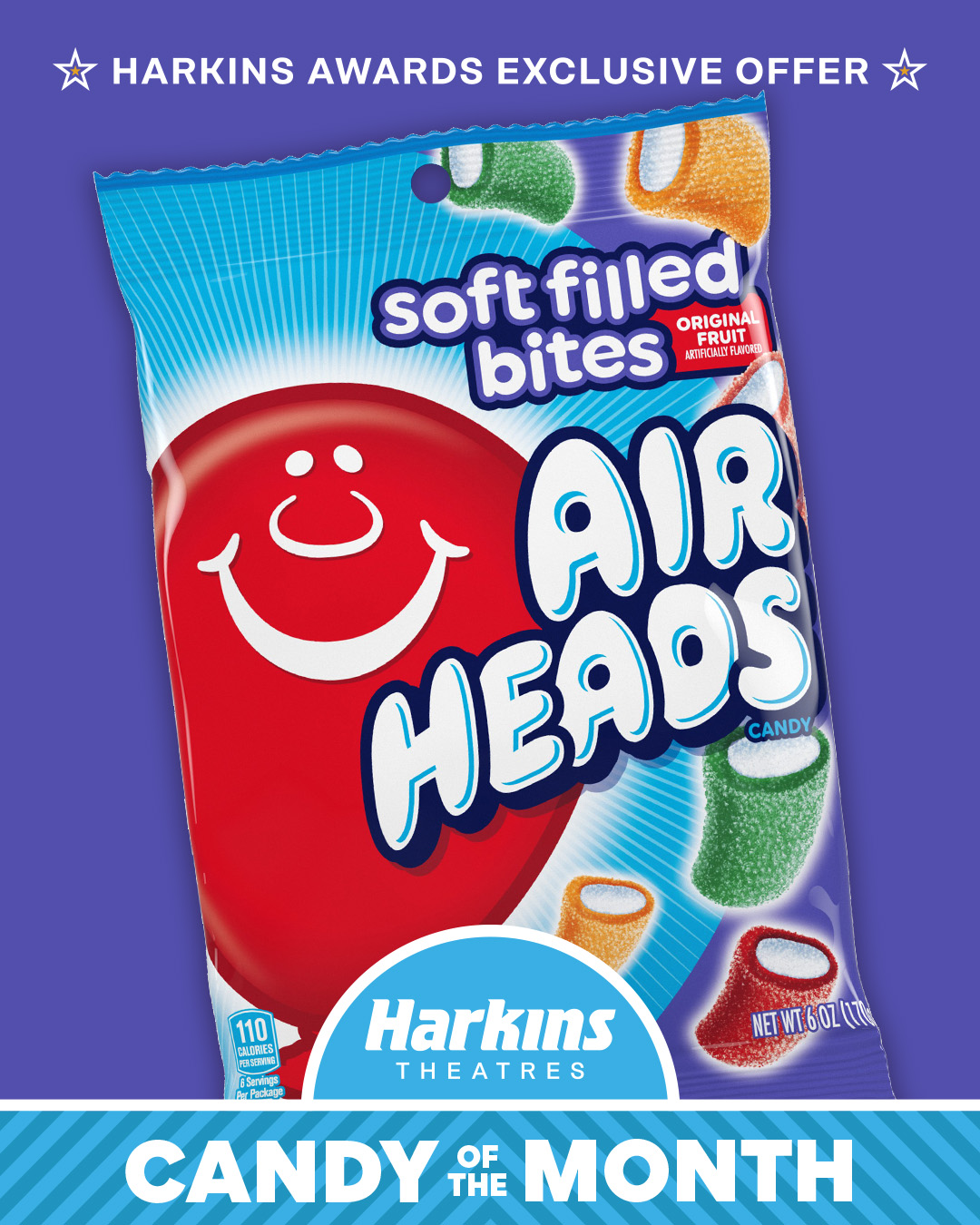 Harkins Theatres – May Candy of the Month – Airheads