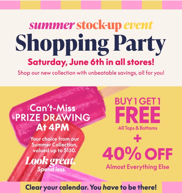 Lane Bryant – Summer Stock-up Event