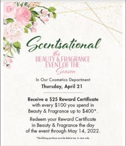 Image with details of the Scentsational Event