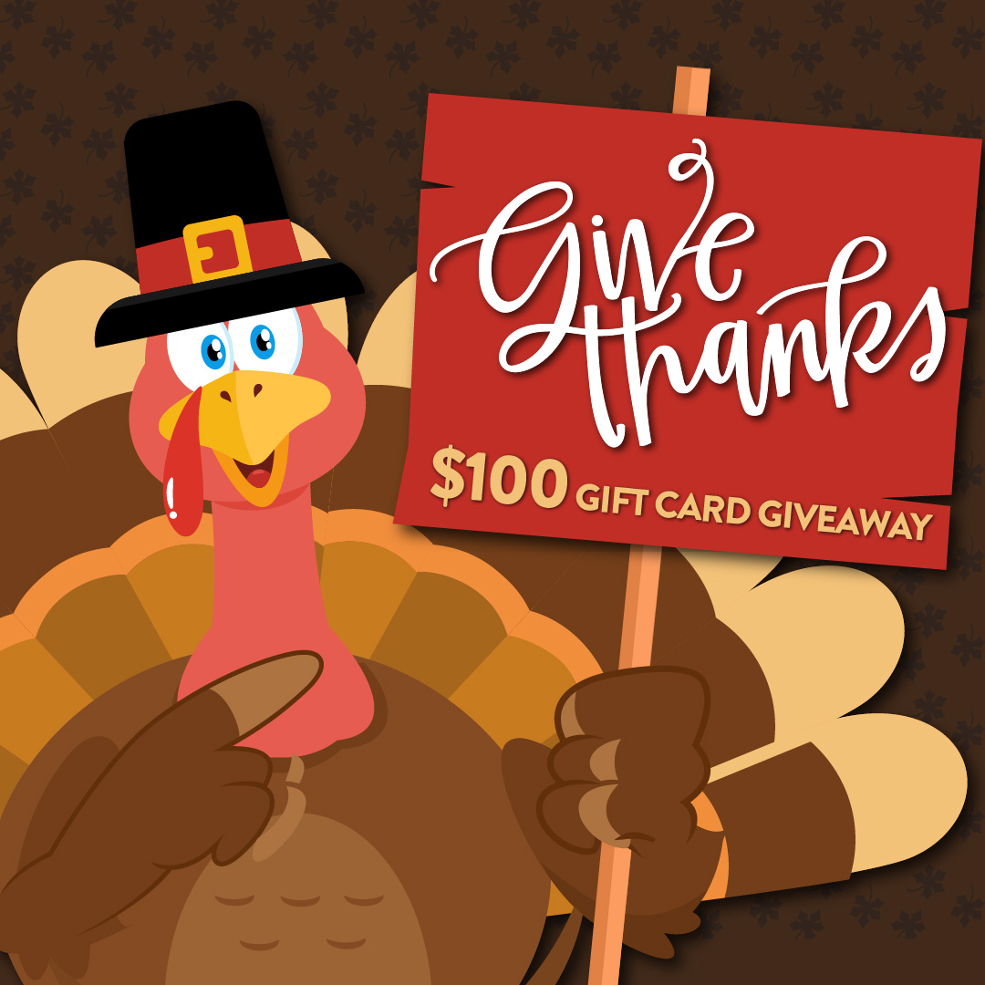Give Thanks $100 Gift Card Giveaway