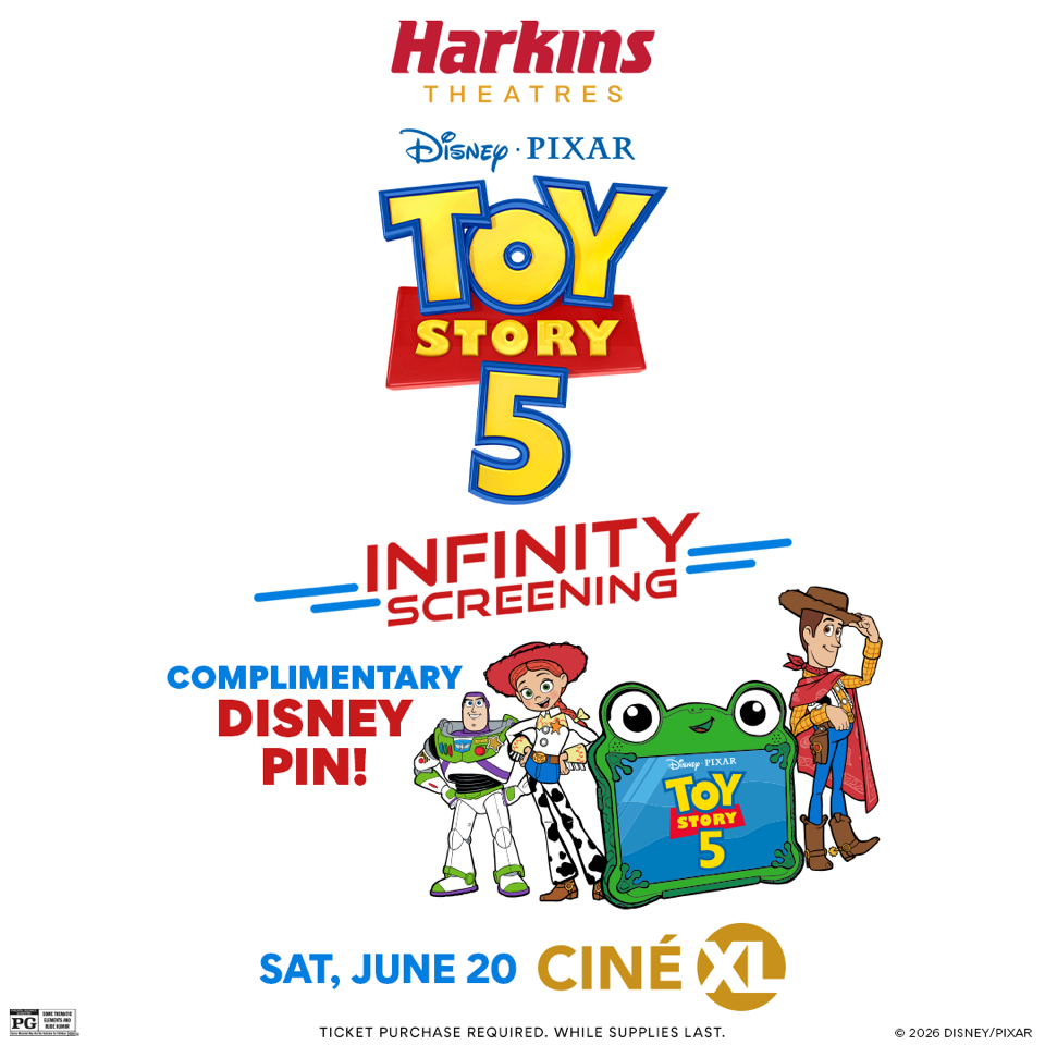 Harkins Theatres – Toy Story 5 Infinity Screening – JUNE 20!